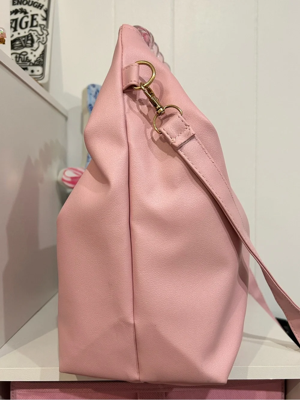 Juicy Couture Pastel Pink Bead-Handle Shoulder Bag